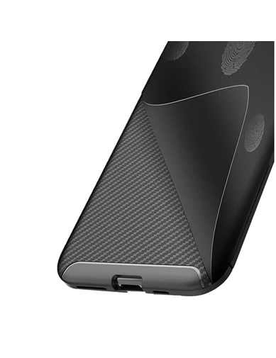 Needion - Teleplus iPhone 12 Kılıf Negro Karbon Silikon   Nano Ekran Koruyucu