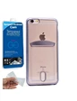 Needion - Teleplus İPhone 6 Plus Kartlı Silikon Kılıf   Cam Ekran Koruyucu Mavi