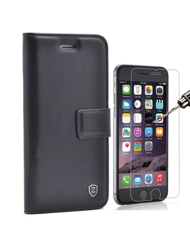 Needion - Teleplus iPhone 7 Plus Lüx cüzdan Kılıf   Cam Ekran Koruyucu