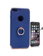 Needion - Teleplus iPhone 7 Plus  Yüzüklü Kapak Kılıf   Cam Ekran Koruyucu Mavi
