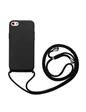 Needion - Teleplus iPhone 8 Kılıf Ropi Askılı Lsr Silikon  Siyah