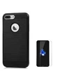 Needion - Teleplus iPhone 8 Plus Çift Katmanlı Verus Kılıf   Cam Ekran Koruyucu Siyah