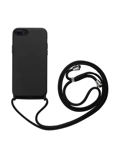 Needion - Teleplus iPhone 8 Plus Kılıf Ropi Askılı Lsr Silikon 