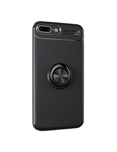 Needion - Teleplus iPhone 8 Plus Ravel Yüzüklü Silikon Kılıf   Nano Ekran Koruyucu