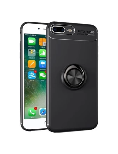 Needion - Teleplus iPhone 8 Plus Ravel Yüzüklü Silikon Kılıf   Nano Ekran Koruyucu