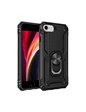 Needion - Teleplus iPhone SE 2020 Kılıf Vega Yüzüklü Standlı Kapak  Siyah