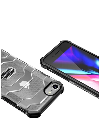 Needion - Teleplus iPhone SE 2020 Kılıf Wlons Mit Kamera Korumalı Silikon   Nano Ekran Koruyucu