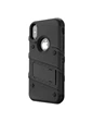Needion - Teleplus iPhone X Kılıf İron Standlı Tank Kapak    Nano Ekran Koruyucu Siyah