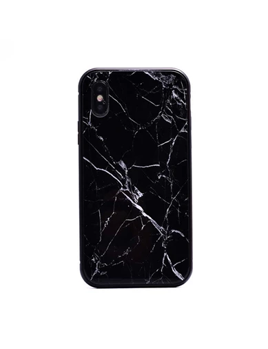 Needion - Teleplus iPhone X Kılıf Mermer Desenli 360 Mıknatıslı Metal    Tam Kapatan Cam