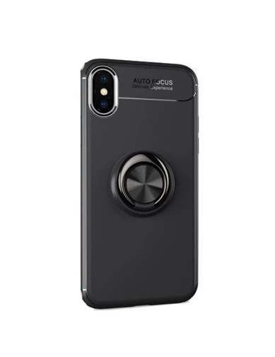 Needion - Teleplus iPhone X Kılıf Ravel Yüzüklü Silikon    Nano Ekran Koruyucu