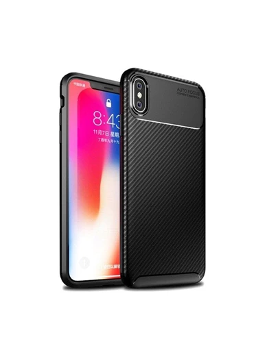 Needion - Teleplus iPhone X Kılıf Ultra Soft Negro Karbon Silikon  