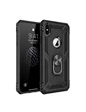 Needion - Teleplus iPhone X Kılıf Vega Yüzüklü Tank Kapak    Nano Ekran Koruyucu Siyah