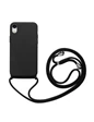 Needion - Teleplus iPhone XR Kılıf Ropi Askılı Lsr Silikon  Siyah
