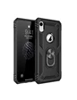 Needion - Teleplus iPhone XR Kılıf Vega Yüzüklü Tank Kapak    Nano Ekran Koruyucu Siyah