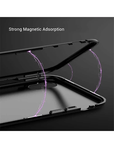 Needion - Teleplus iPhone XS Kılıf Mıknatıslı 360 Metal Çerçeve  