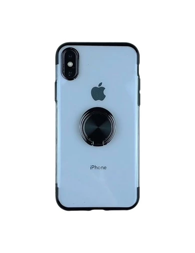 Needion - Teleplus iPhone XS Max Kılıf (Plus) Lazer Yüzüklü Silikon    Nano Ekran Koruyucu