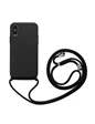 Needion - Teleplus iPhone XS Max Kılıf Ropi Askılı Lsr Silikon  Siyah