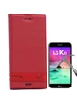 Needion - Teleplus LG K10 2017 Mıknatıslı Lux Kapaklı Kılıf   Cam Ekran Koruyucu Kırmızı