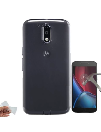 Needion - Teleplus Motorola Moto G4 Plus Silikon Kılıf   Cam Ekran Koruyucu