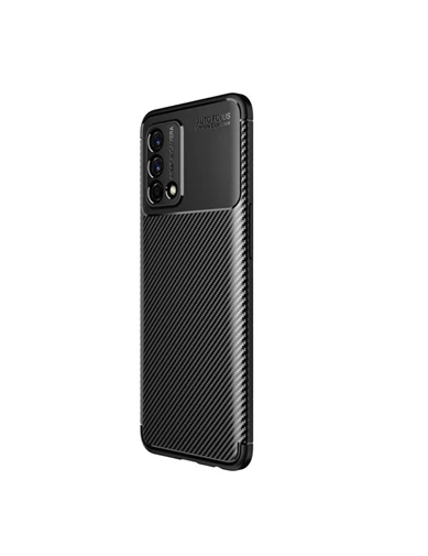 Needion - Teleplus Oppo A74 Kılıf Negro Karbon Silikon   Nano Ekran Koruyucu