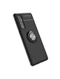 Needion - Teleplus Oppo Reno3 Pro 5g Kılıf Ravel Yüzüklü Standlı Silikon   Tam Kapatan Ekran Koruyucu Siyah