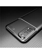 Needion - Teleplus Realme 7 Kılıf Negro Karbon Dokulu Silikon   Nano Ekran Koruyucu Siyah