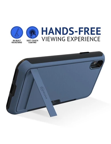 Needion - Teleplus ROAR iPhone 8 Plus Awesome Hyrbid Kartlıklı Standlı Kapak Kılıf   Nano Ekran Koruyucu