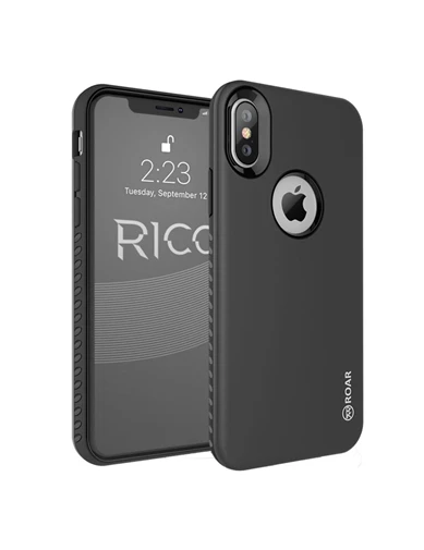 Needion - Teleplus Roar iPhone X Kılıf  Rico Hybrid Kapak   Nano Cam Ekran Koruyucu