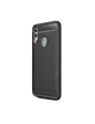 Needion - Teleplus Samsung Galaxy A20 Kılıf Özel Karbon Silikon    Nano Ekran Koruyucu Siyah