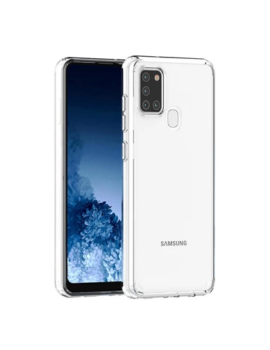 Needion - Teleplus Samsung Galaxy A21S Kılıf Coss Sert Silikon   Nano Ekran Koruyucu