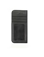 Needion - Teleplus Samsung Galaxy A30 Kılıf Hakiki Deri Standlı cüzdan   Siyah