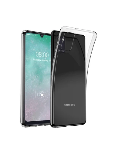 Needion - Teleplus Samsung Galaxy A31 Kılıf Lüks Silikon   Nano Ekran Koruyucu