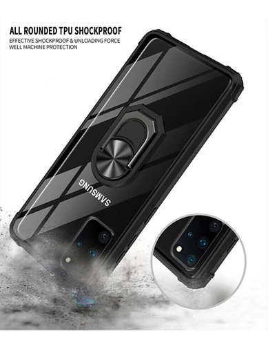 Needion - Teleplus Samsung Galaxy A31 Kılıf Mola Yüzüklü Tank Kapak   Nano Ekran Koruyucu