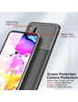 Needion - Teleplus Samsung Galaxy A31 Kılıf Negro Karbon Silikon   Nano Ekran Koruyucu Siyah