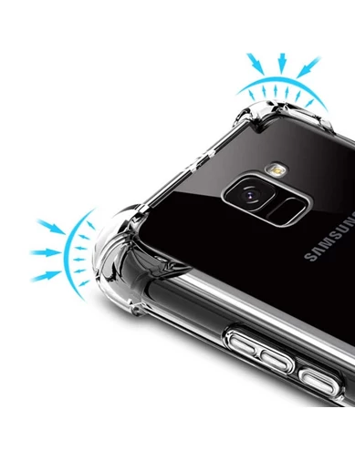 Needion - Teleplus Samsung Galaxy A6 2018 Darbe Korumalı Silikon Kılıf   Nano Ekran Koruyucu