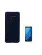 Needion - Teleplus Samsung Galaxy A8 2018 Lüks Silikonlu Kılıf   Nano Ekran Koruyucu Siyah