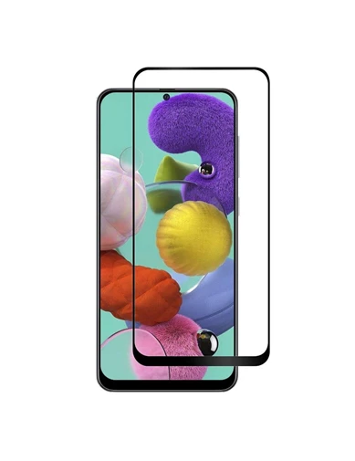 Needion - Teleplus Samsung Galaxy A81 Kılıf Negro Karbon Dokulu Silikon   Tam Kapatan Ekran Koruyucu