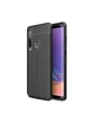 Needion - Teleplus Samsung Galaxy A9 2018 Deri Dokulu Silikon Kılıf   Tam Yapışan Cam Siyah