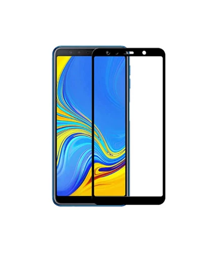 Needion - Teleplus Samsung Galaxy A9 2018 Ravel Yüzüklü Silikonlu Kılıf   Tam Yapışan Cam