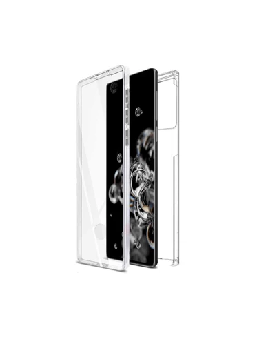 Needion - Teleplus Samsung Galaxy A91 Kılıf 360 Ön Arka Silikon 