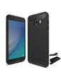 Needion - Teleplus Samsung Galaxy C7 Pro Özel Karbon ve Silikonlu Kılıf  Siyah