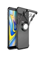 Needion - Teleplus Samsung Galaxy J4 Plus Lazer Yüzüklü Silikon Kılıf   Nano Ekran Koruyucu Siyah