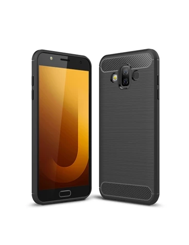 Needion - Teleplus Samsung Galaxy J7 Duo Özel Karbon ve Silikonlu Kılıf 