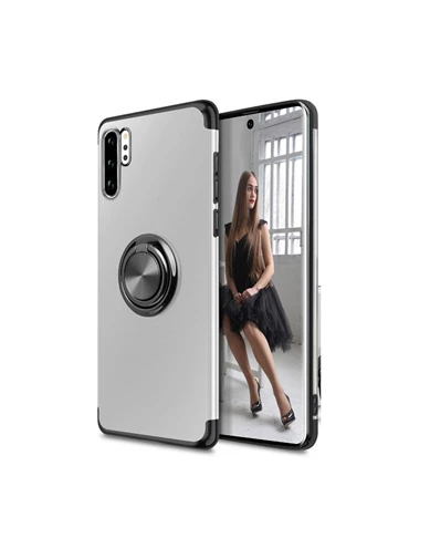 Needion - Teleplus Samsung Galaxy Note 10 Plus Kılıf Lazer Yüzükü Silikon 