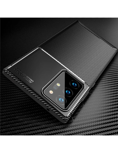 Needion - Teleplus Samsung Galaxy Note 20 Ultra Kılıf Negro Karbon Dokulu Silikon 