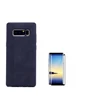 Needion - Teleplus Samsung Galaxy Note 8 Kılıf Kadife Desenli Silikon    Tam Kapatan Cam Siyah