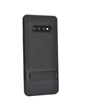 Needion - Teleplus Samsung Galaxy S10 Kılıf Standlı Sert Silikon   Siyah