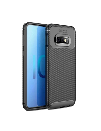 Needion - Teleplus Samsung Galaxy S10E Kılıf Negro Karbon Silikon  