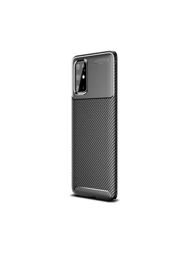 Needion - Teleplus Samsung Galaxy S20 Ultra Kılıf Negro Karbon Silikon   Tam Kapatan Ekran Koruyucu
