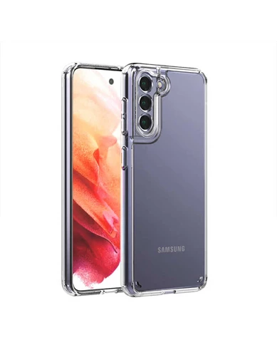 Needion - Teleplus Samsung Galaxy S21 FE Kılıf Kamera Korumalı Coss Hybrid Silikon   Nano Ekran Koruyucu
